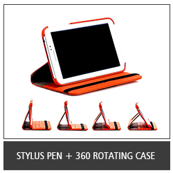 Stylus Pen + 360 Rotating Case
